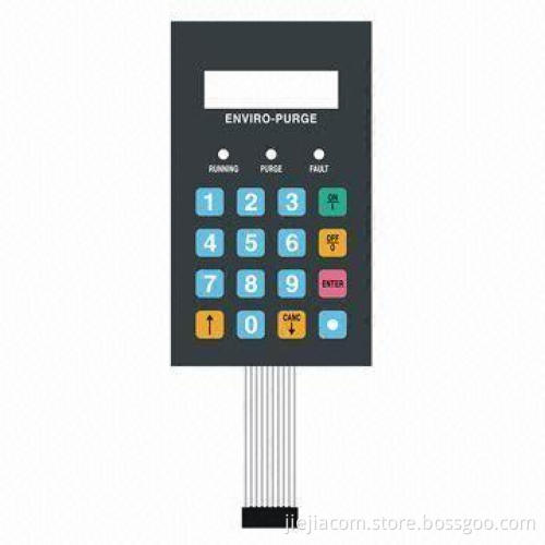 PET Poly Dome Membrane Switch with 10 to 500 Ohms Contact Resistance